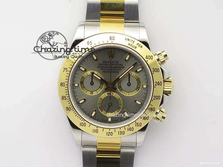 0405 Colorful Daytona SS YG 116523 JF Best Edition Gray Dial On SS YG Bracelet A 3897